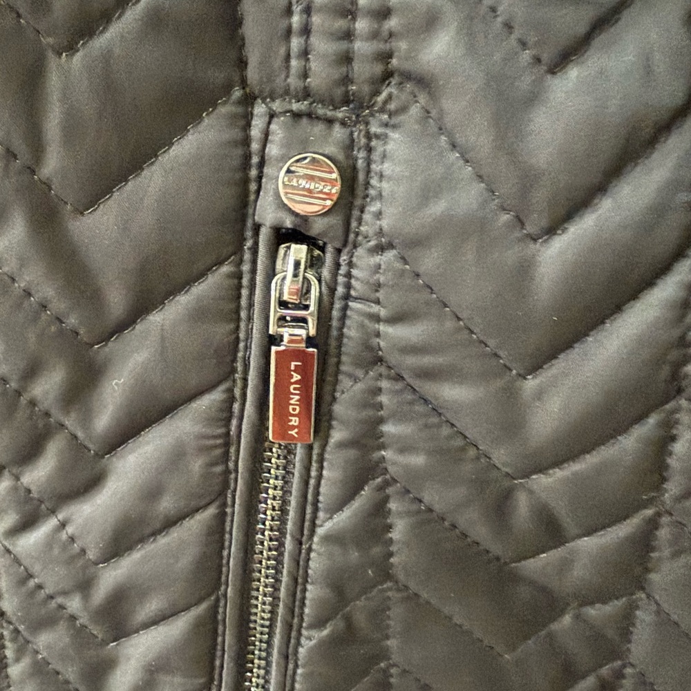Laundry By Shelli Segal Black Quilted Puffer Jacket - Picture 2 of 7